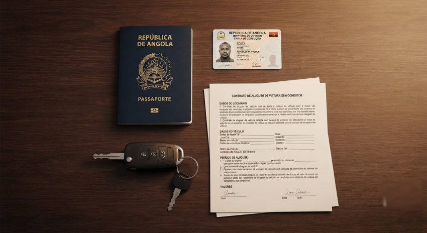 Documentos para alugar viatura em Angola
